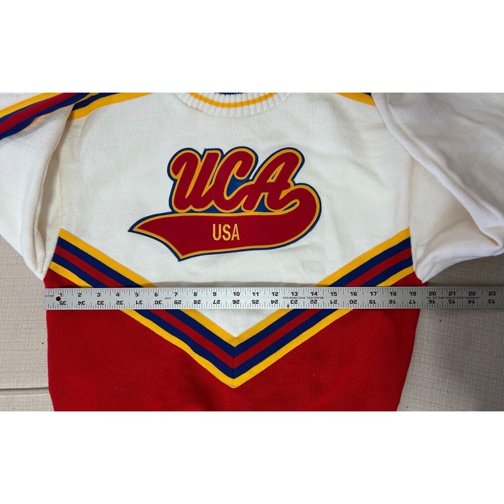 Vintage Varsity Spirit UCA Cheerleading Sweater sz 36 USA Made 80s 90s - Picture 5 of 7